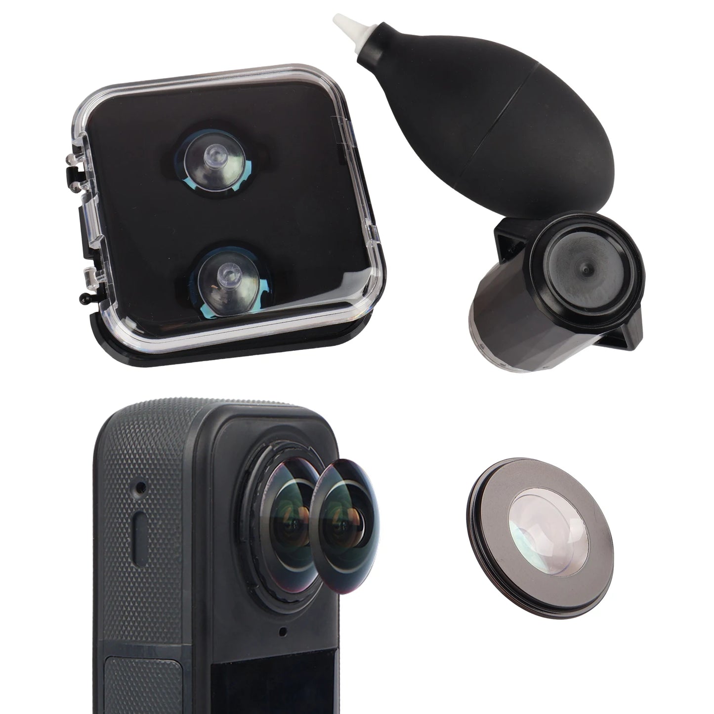 For Insta360 X5 Replaceable Lens Kit 2Pcs Original Optical Lens Replacement with Removal Tool Compatible with Insta360 X5 Camera Peaceful Pleasures Health and Wellness