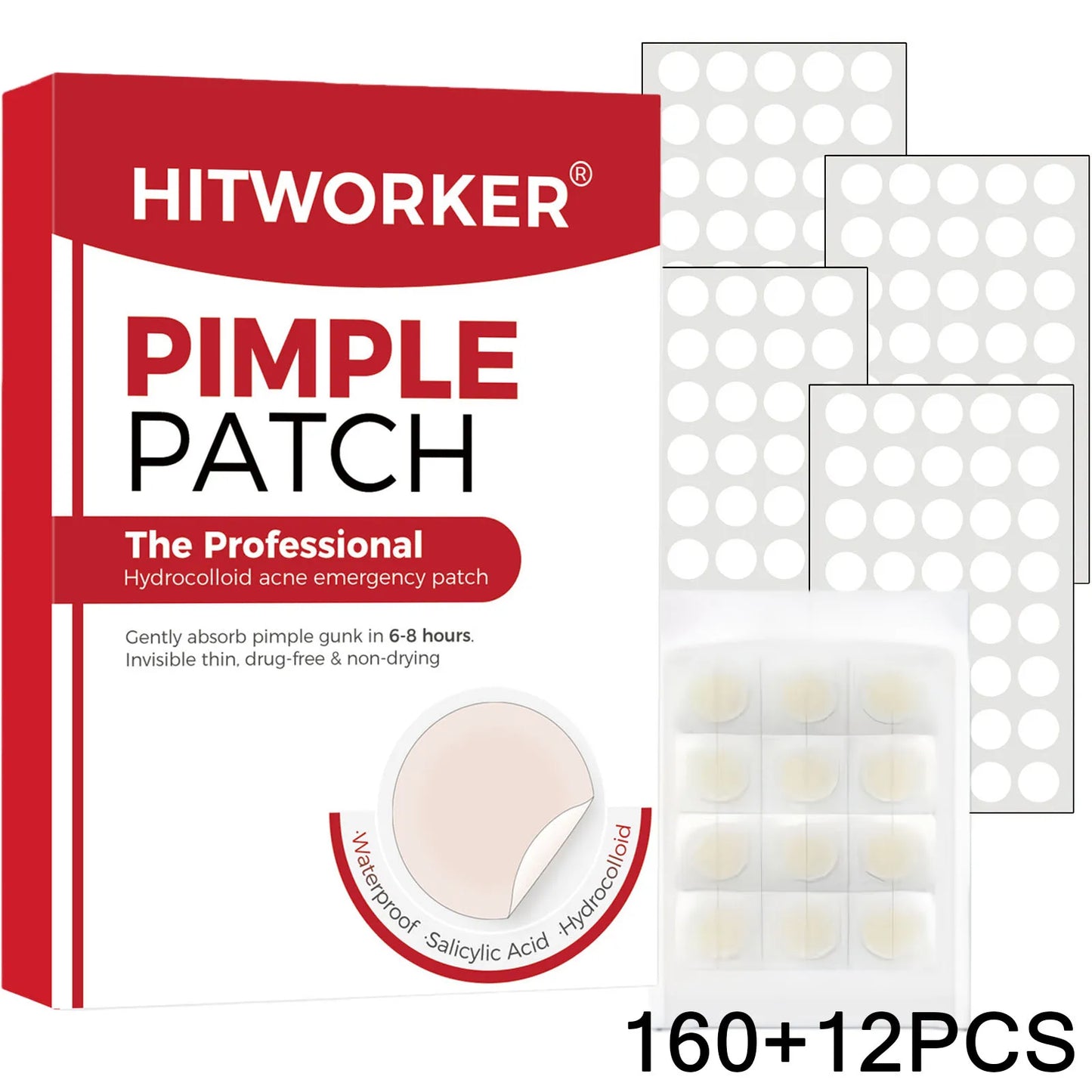 Invisible Waterproof Hydrocolloid Acne Patches – All Skin Types