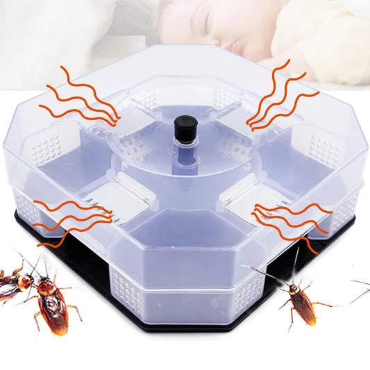 Cockroach Trap Bug Catching Tool Cockroach Box Home Indoor Kitchen Safety Physical Bug Size Pass Kill Trap Trap Peaceful Pleasures Health and Wellness