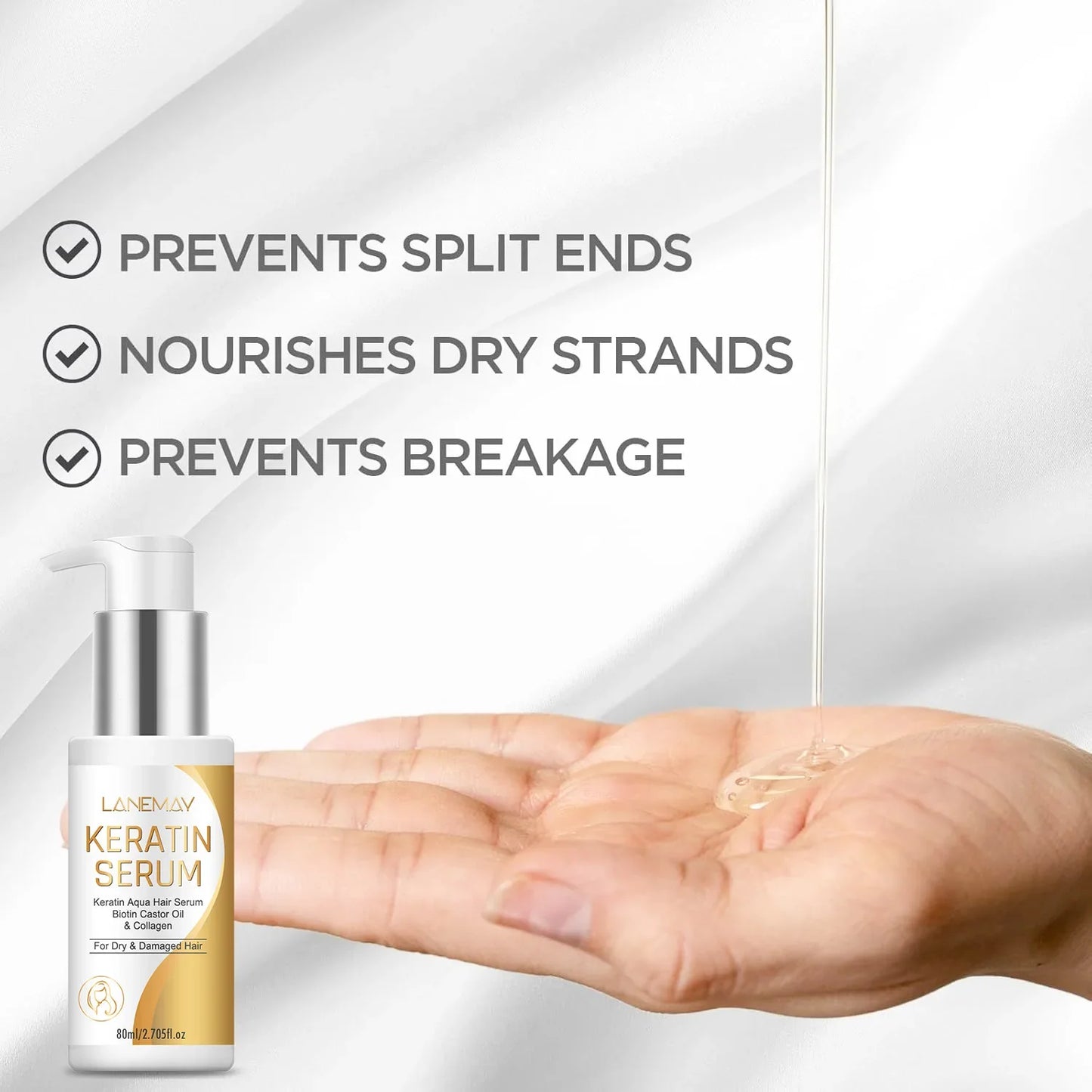 Lanemay Keratin Hair Serum – Moisturizing & Strengthening Essence