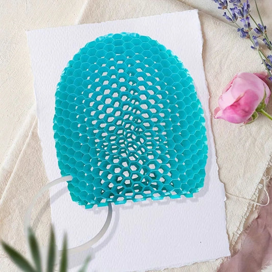 Exfoliating Shower Glove – Honeycomb TPU Body Scrubber Mitt Exfoliating Bath Glove Peaceful Pleasures Health and Wellness blue