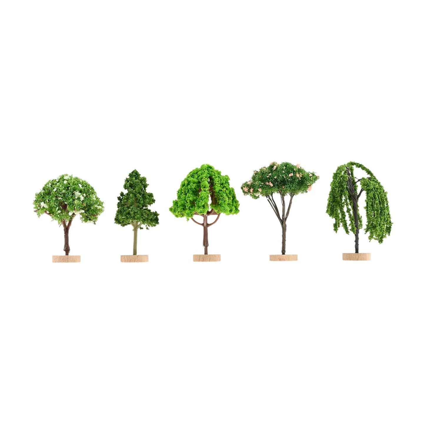 5-Pack Miniature Landscape Trees for Models, DIY & Dioramas