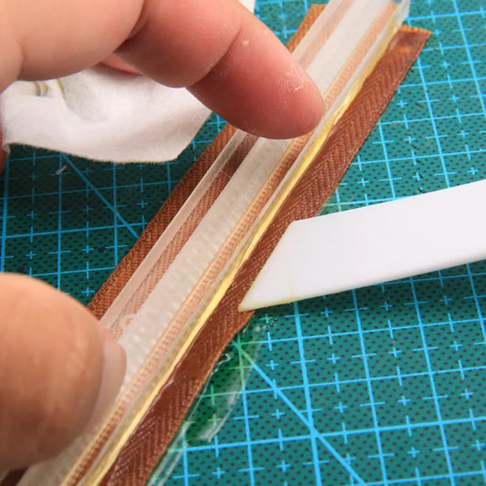 Handmade DIY Leather Zipper Glue Anti Overflow Ruler Handmade Acrylic Zipper Glue Tools Zipper Glue Practical Handicraft Tools Peaceful Pleasures Health and Wellness NO5 Pitch 7mm
