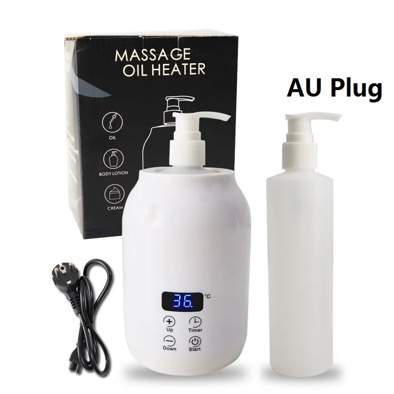 Electric Massage Oil Warmer 250ml | LED Lotion Heater Dispenser