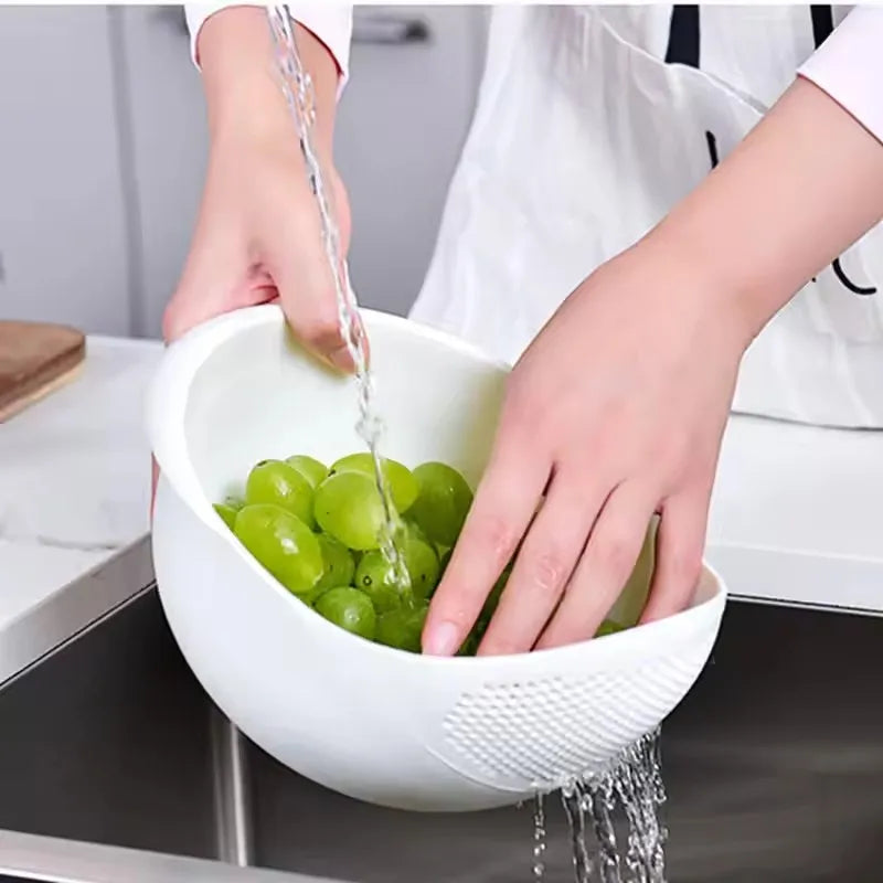 2-in-1 Rice Strainer & Colander Bowl | BPA-Free Washing