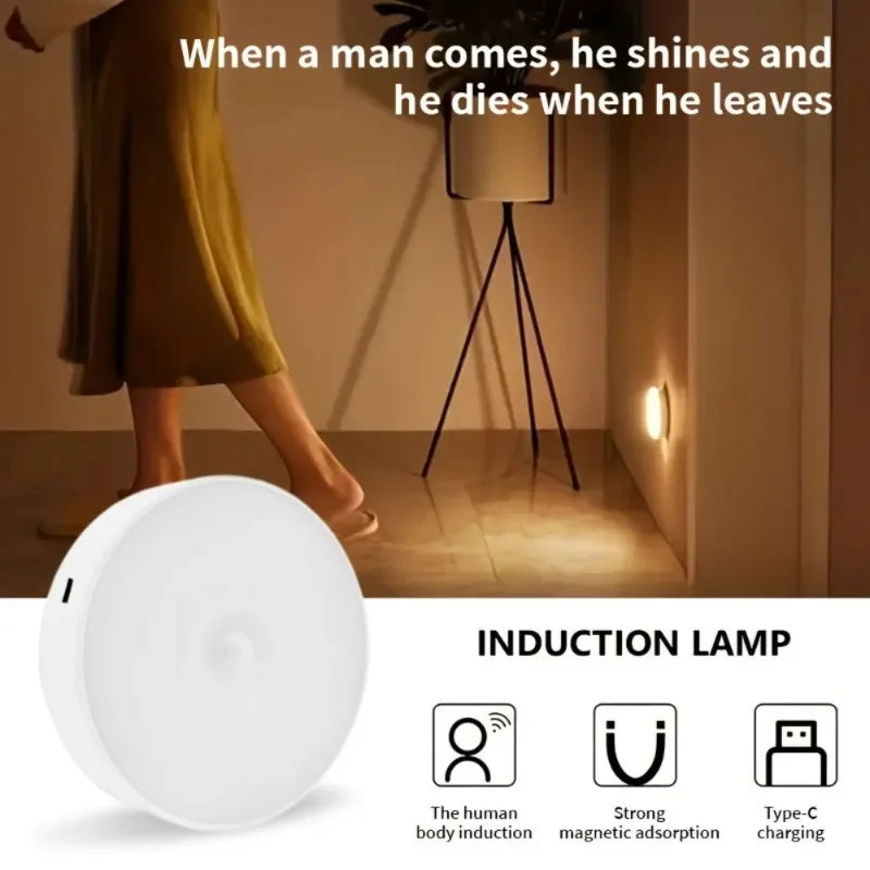 Motion Sensor Night Light – Warm or Cool White LED Auto Lamp
