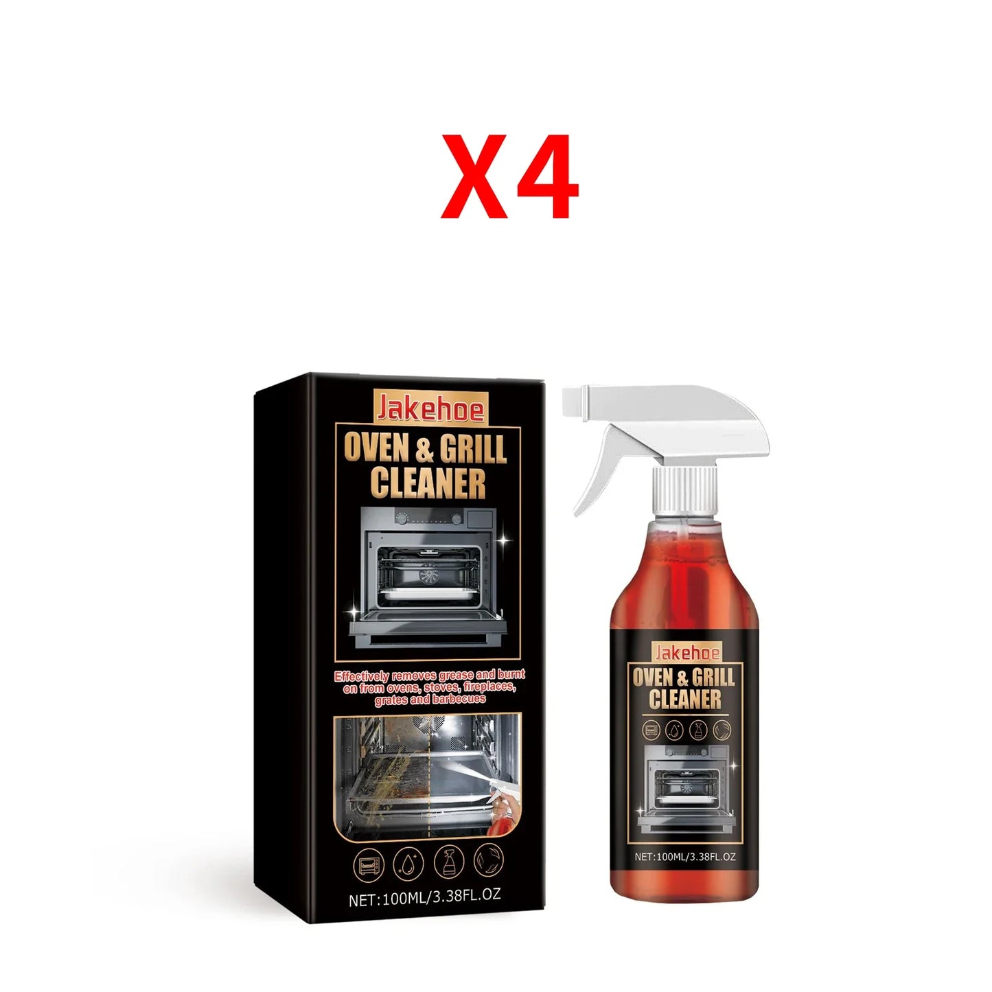 JAKEHOE Oven & Stove Foam Cleaner – Grease & Grime Remover 100ml Oven Foam Cleaner Oasis Select 400ml boxed
