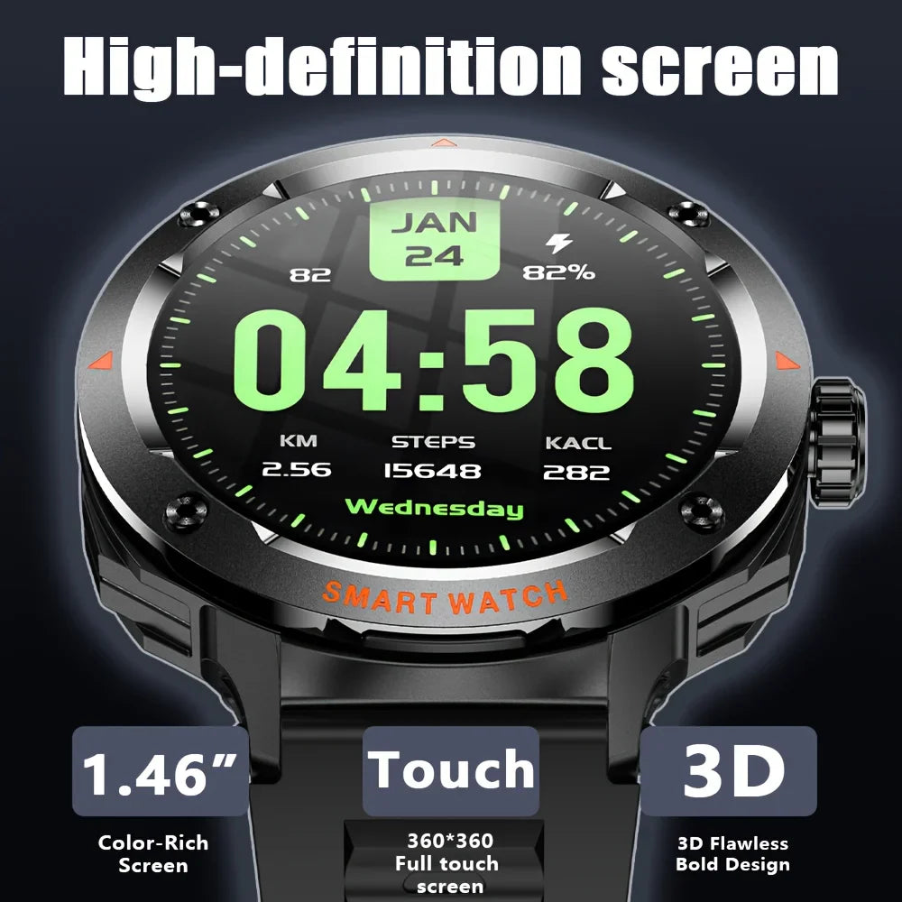 ERUN 2026 Smart Watch – Multi-Sport, Voice Assistant & Sleep Tracker