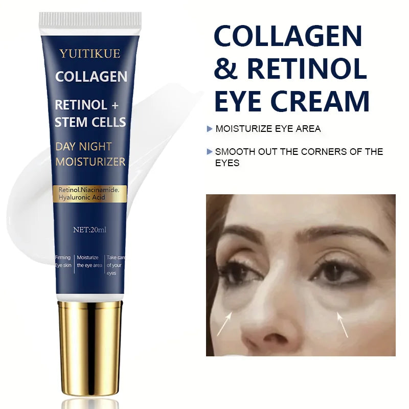 Collagen & Retinol Eye Cream 20ml – Dark Circles & Wrinkles Anti-Aging Eye Cream Peaceful Pleasures Health and Wellness