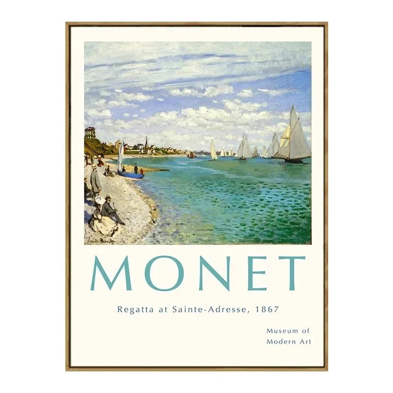 Vintage Van Gogh Monet Picasso Canvas Wall Art Print | Unframed