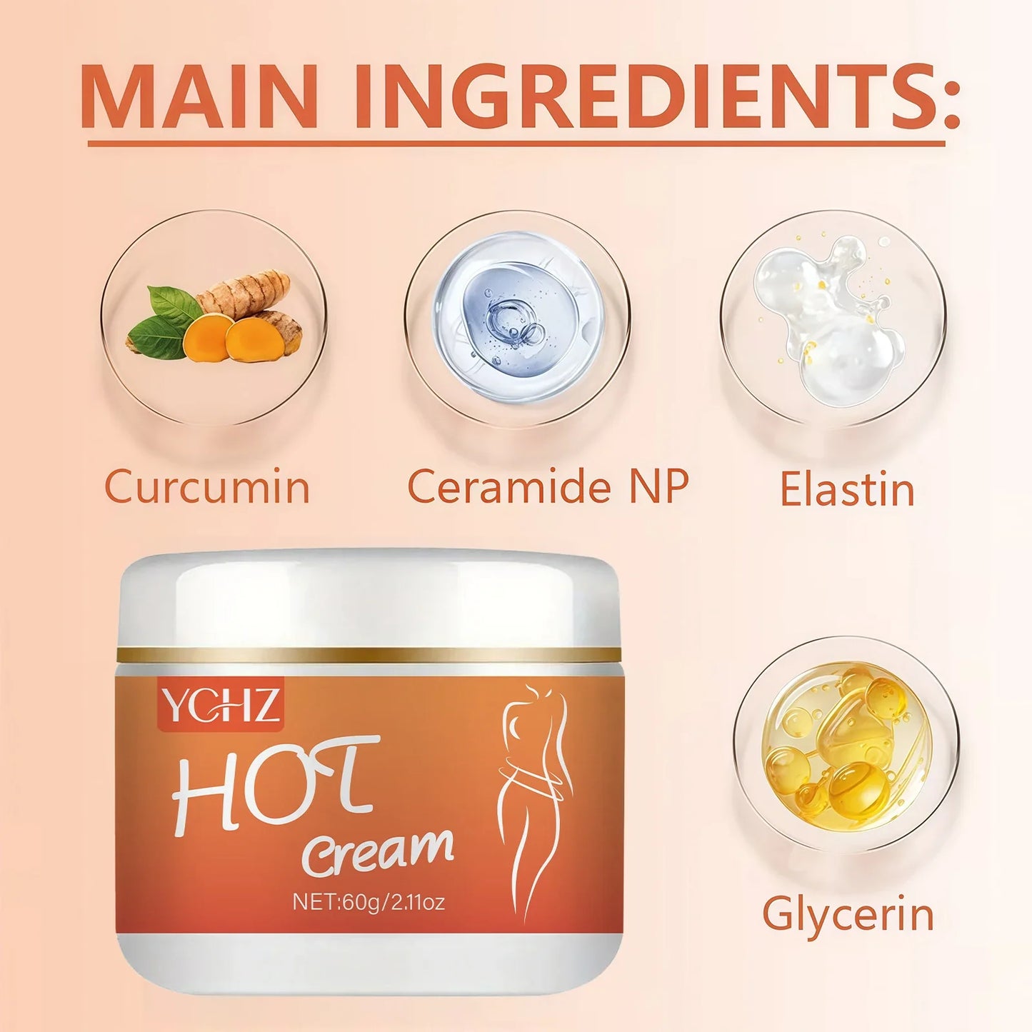 YCHZ Firming Body Cream 60g – Non-Greasy, All Skin Types