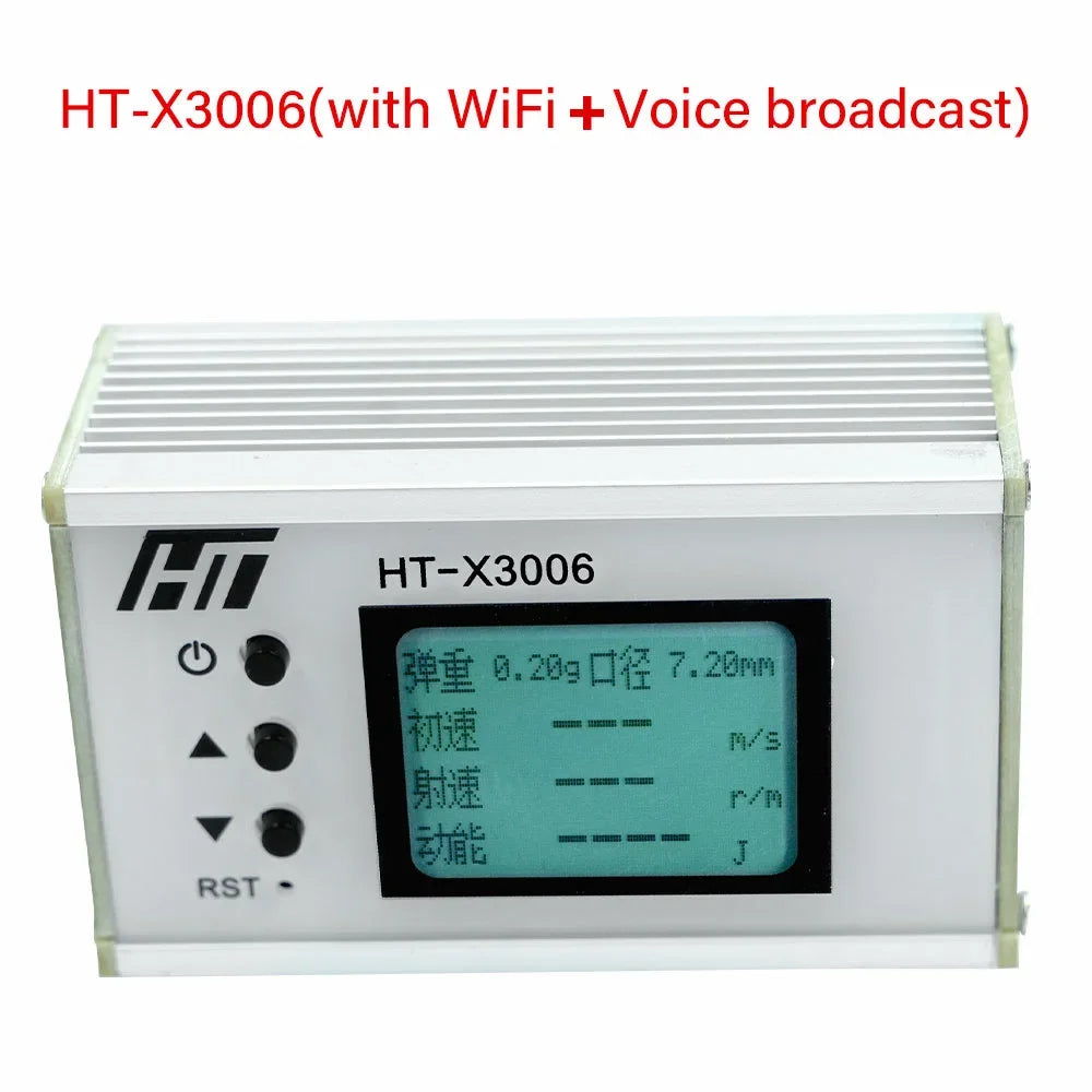 NEW Professional Shooting Chronograph with Backlight LCD Display - Ball Velocity and Energy Measurement for 1-999m/s Speed Range Peaceful Pleasures Health and Wellness X3006 Voice and Wifi