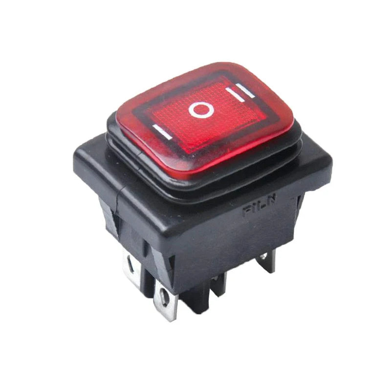 6-pin Electrical Equipment With 250V125VAC Power Switch KCD4 Waterproof Rocker Switch Peaceful Pleasures Health and Wellness Black-1 250v