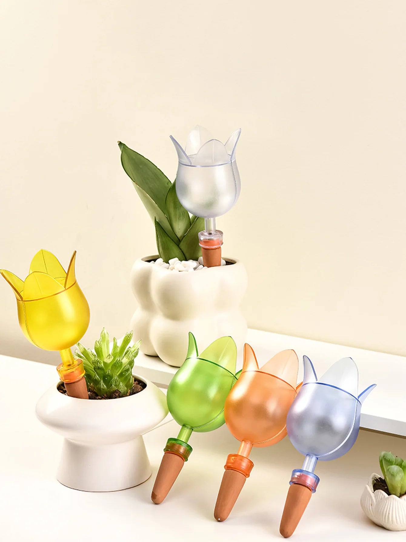 1PCS Flower shape Automatic Plant Watering Insert Effortless Self Watering Device Drip Irrigation System For Indoor Outdoor Peaceful Pleasures Health and Wellness