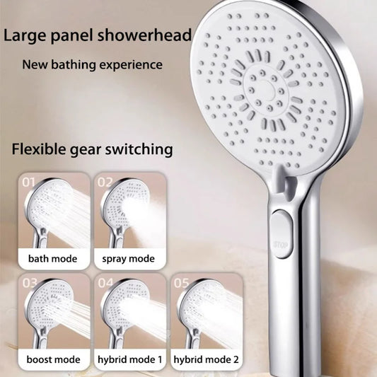 5-Function Handheld Shower Head | Filter & One-Touch Water Stop Handheld Shower Head Oasis Select