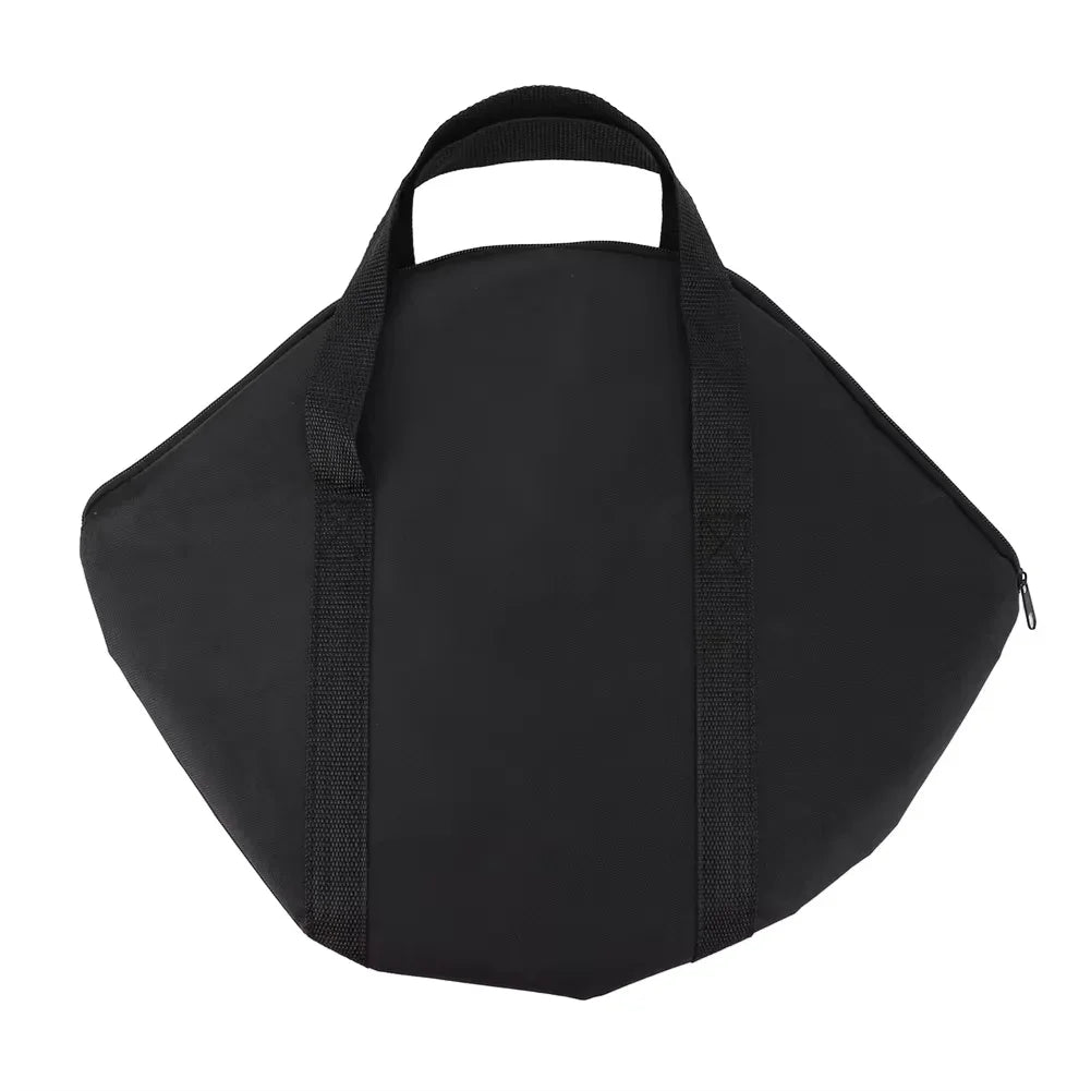 Baking Pan Storage Bag with Handle 600D Oxford Grilling Pan Pouch Wear-Resistant Waterproof 47x38cm Outdoor BBQ Tool for Kitchen Peaceful Pleasures Health and Wellness black