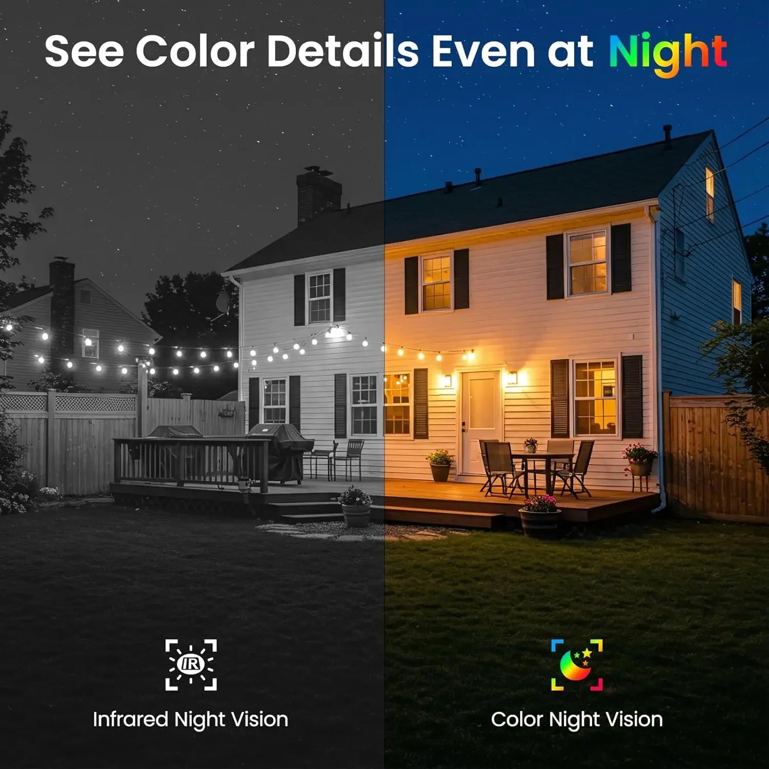 Wireless Outdoor Security Camera with Solar Power, 2K Video, AI Human Detection, Color Night Vision, Alexa Compatible Peaceful Pleasures Health and Wellness