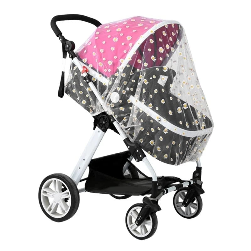 Baby Stroller Mosquito Net | Embroidered Insect Mesh Cover