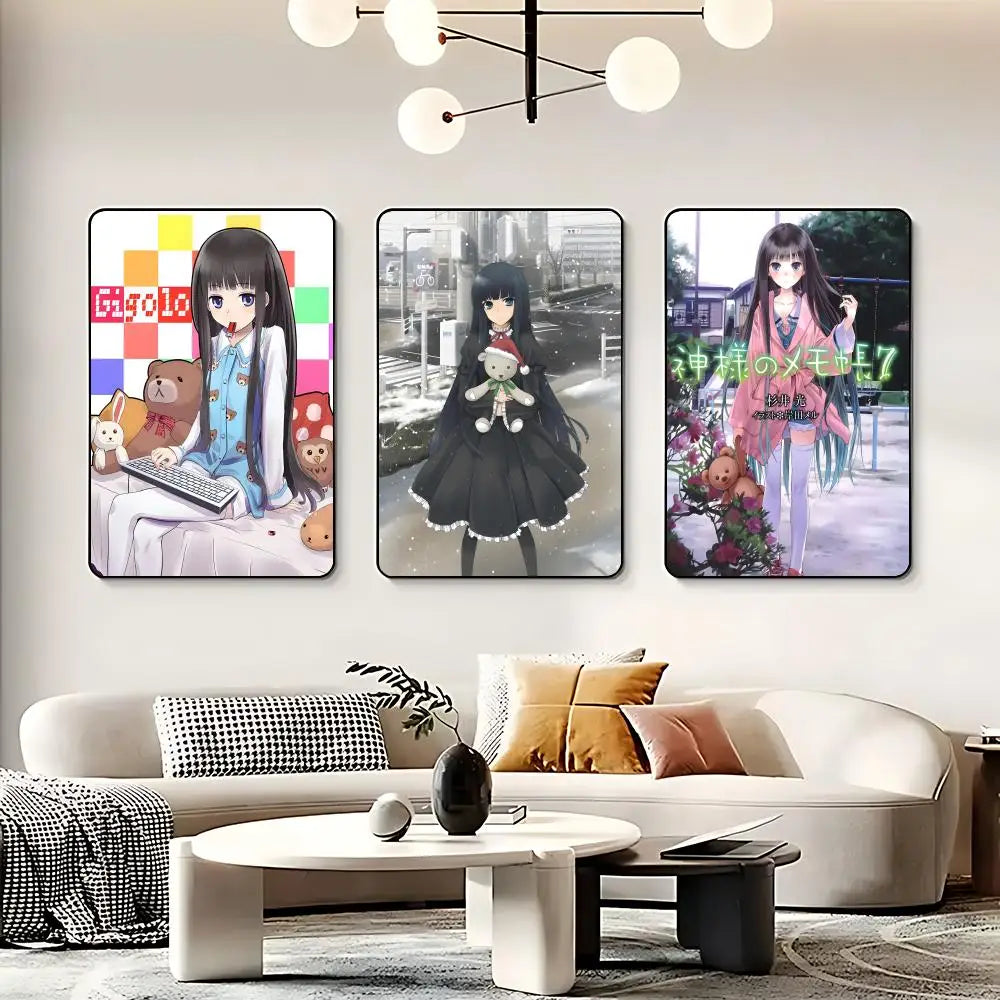 Heaven's Memo Pad Anime Poster – HD Self-Adhesive Wall Art Anime Wall Poster Peaceful Pleasures Health and Wellness