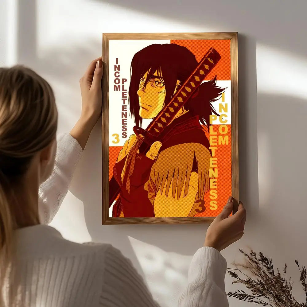 Movie S-Sword of the Stranger Poster HD Self Adhesive Waterproof Wall Art Ideal for Home Office Dorm Bedroom Great Gift Peaceful Pleasures Health and Wellness White7 15X20cmNoframe