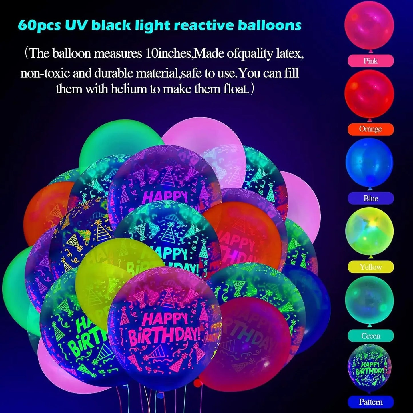 100PCS Fluorescent Balloons Glow In The Dark Luminous Dots Latex Balloon For Birthday Wedding Party Decoration Kids Gifts Toys Peaceful Pleasures Health and Wellness