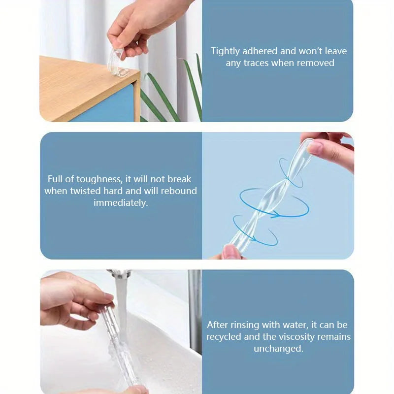 Silicone Self-Adhesive Door Stopper & Wall Protector Pads