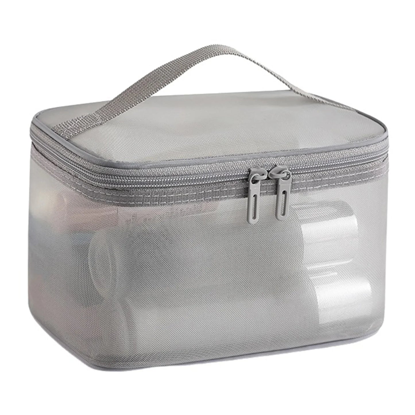 Double Layer Mesh Cosmetic Bag – Large Travel Makeup Organiser