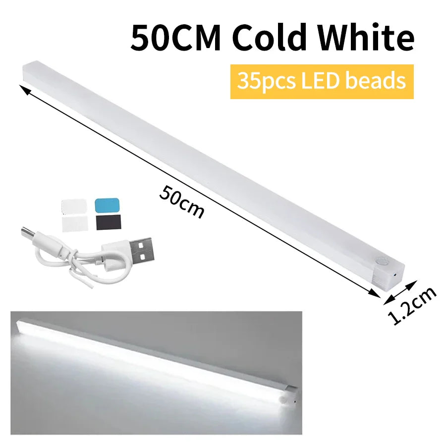 USB Rechargeable PIR Motion Sensor LED Night Light – Cabinet Lamp