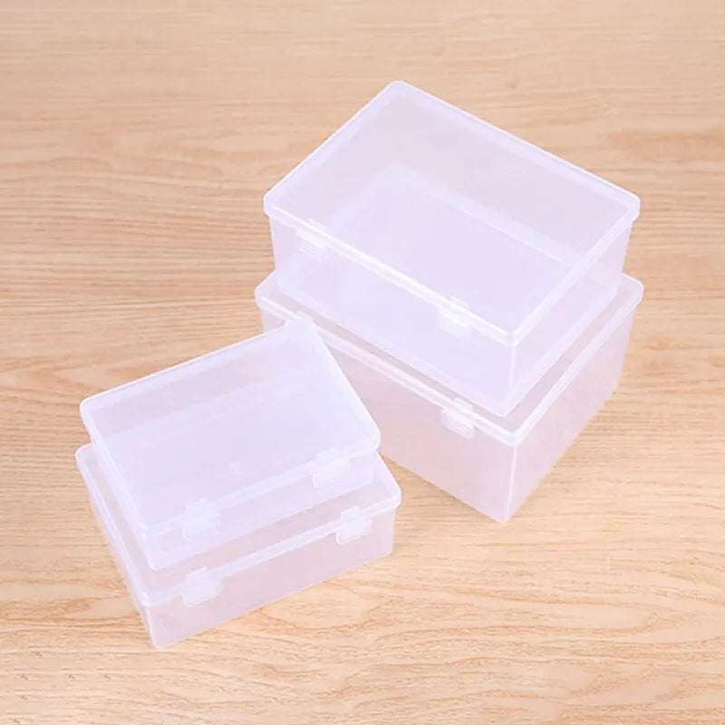 1PC Transparent PP Dual Fastened Transparent Display Box Jewelry Jewelry Container Jewelry Box Art DIY Parts Tool Storage Box Peaceful Pleasures Health and Wellness