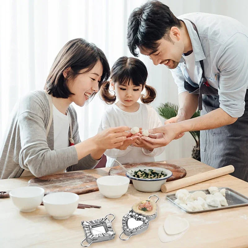 Heart shaped stainless steel dumpling machine set - simple dumpling packaging and dumpling pressing mold Peaceful Pleasures Health and Wellness