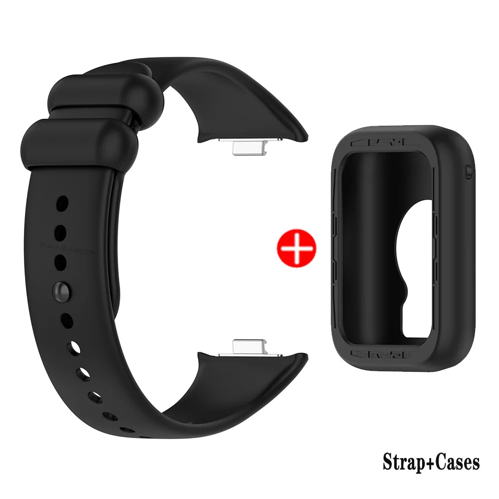 Silicone Strap & Case for Xiaomi Mi Band 8 Pro Sport Band Peaceful Pleasures Health and Wellness black
