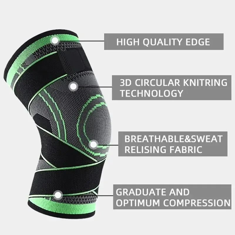 Knee Compressions Sleeve with Adjustable Straps for Running Working Out and Sports Wearing All Day Peaceful Pleasures Health and Wellness