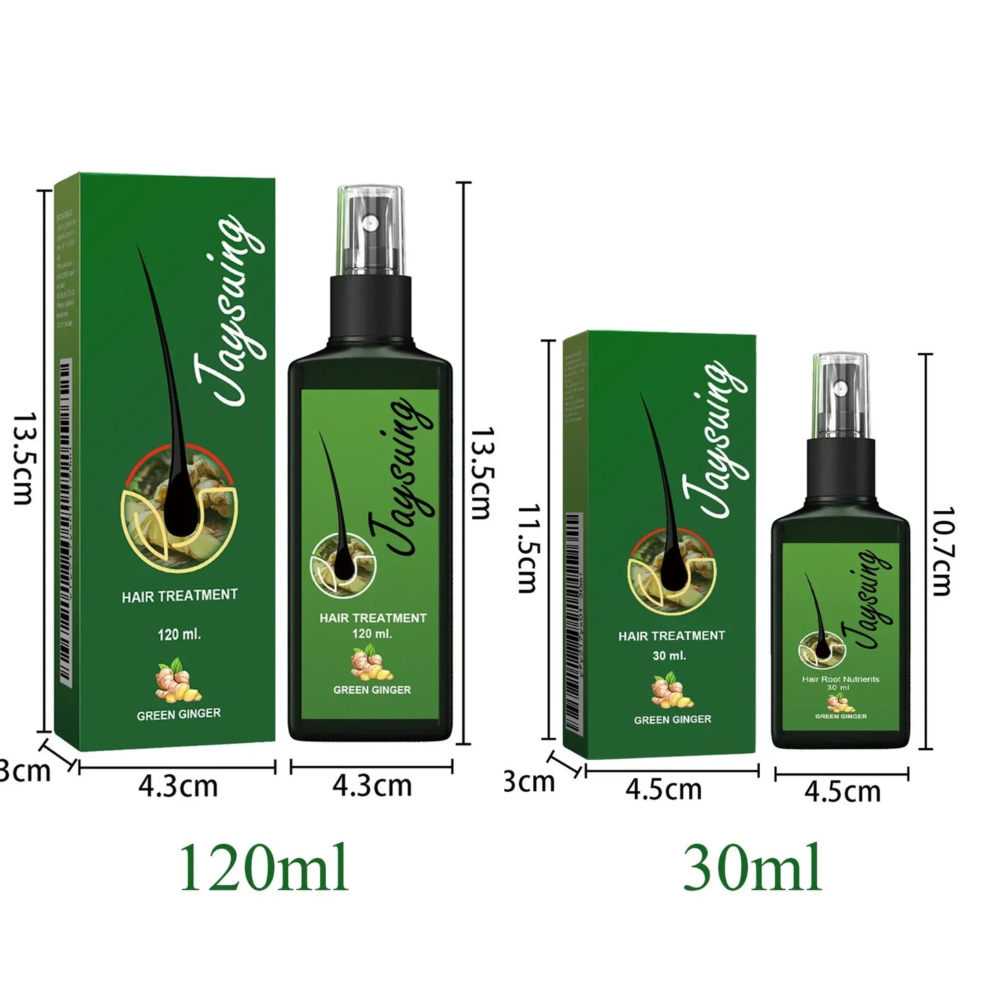 Ginger Hair Growth Serum Spray – Scalp Treatment & Hair Loss Peaceful Pleasures Health and Wellness