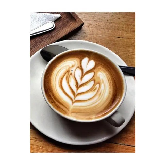 Nordic Retro Coffee Cups Canvas Wall Art Print | Café Decor