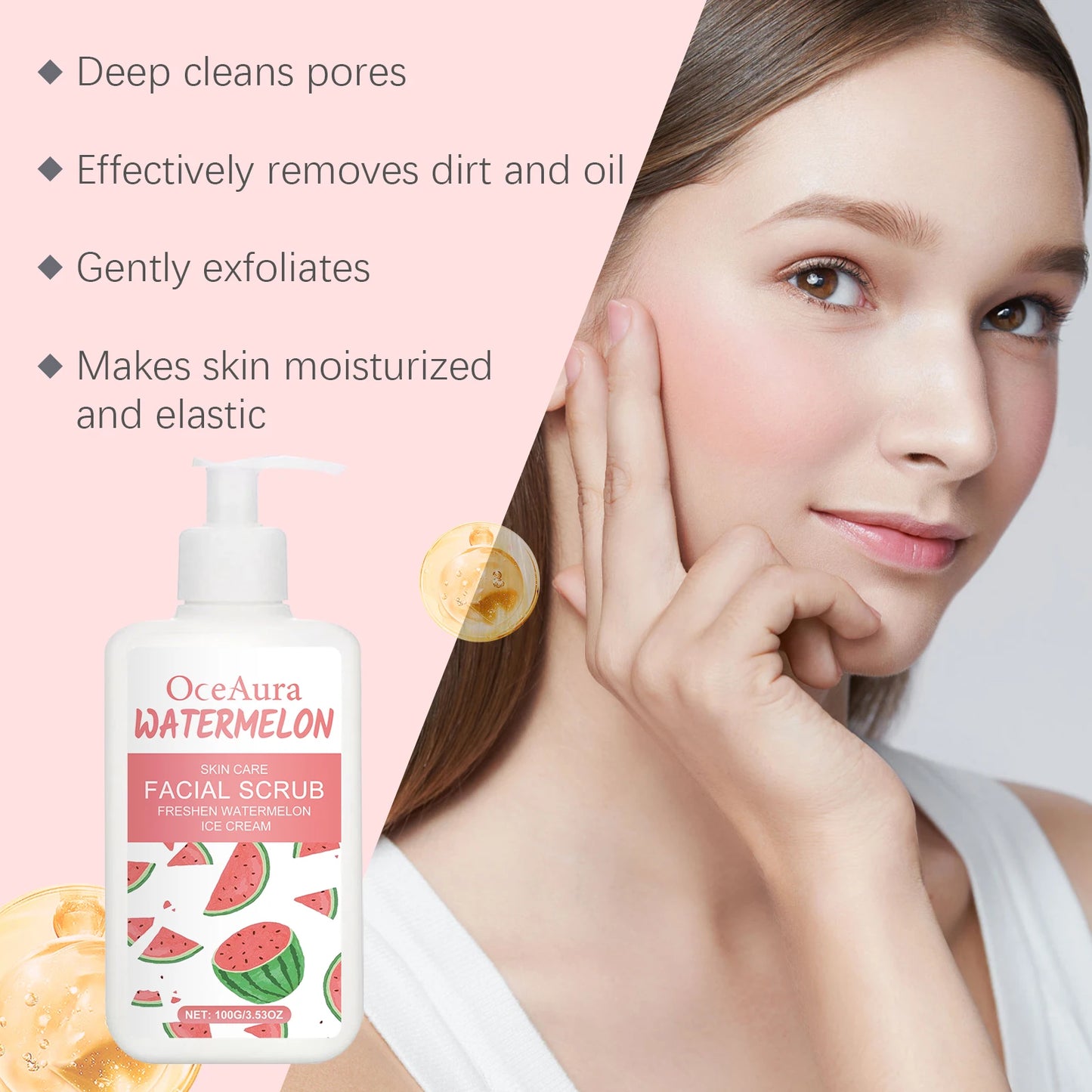 OceAura Exfoliating Face Scrub – Unclog Pores & Smooth Skin