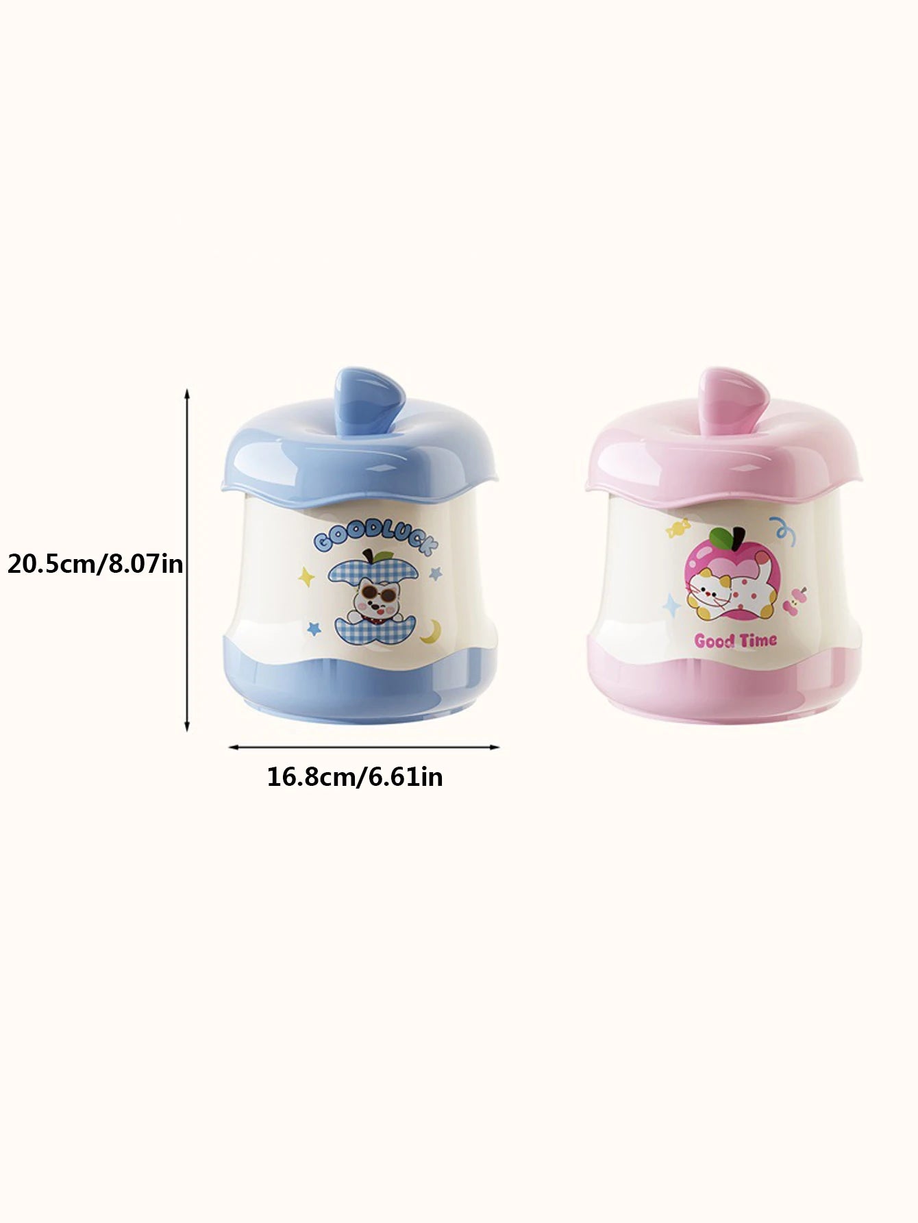 1Pcs Cartoon Pattern Desktop Trash Bin Apple Shaped Press Open Lid Storage Bin Snacks Paper Scraps Miscellaneous Items Trash Peaceful Pleasures Health and Wellness