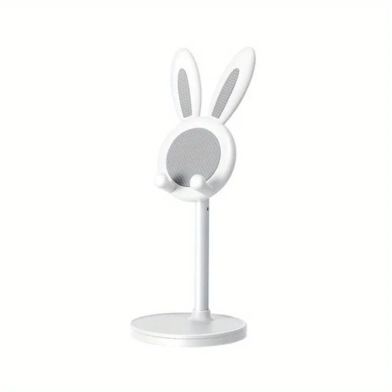 Cute Rabbit Phone Stand – Adjustable Desktop Holder for Phones