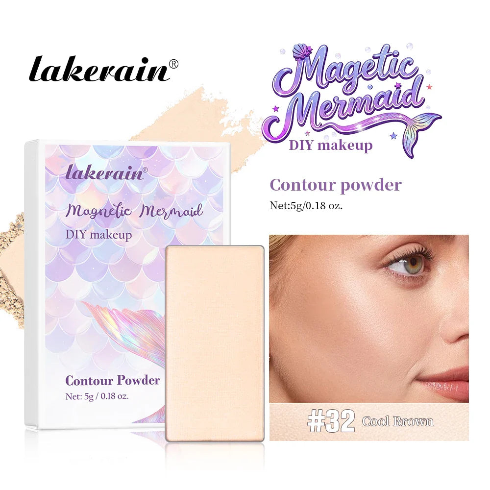 Lakerain Magnetic Mermaid DIY Eyeshadow Palette – 16 Shades