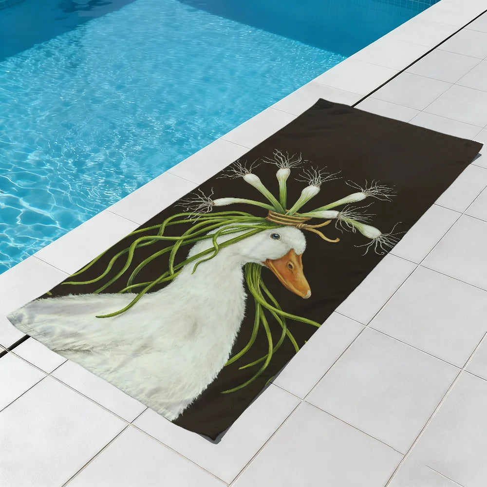 Quick-Dry Animal Print Beach Towel | Soft Microfiber Pool Towel Quick-Dry Beach Towel Peaceful Pleasures Health and Wellness
