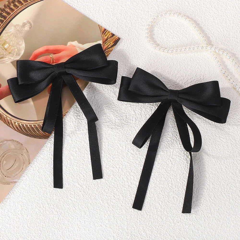 Korean Fashion Fabric Hair Bow Hairpin Women Girls Ribbon Clips