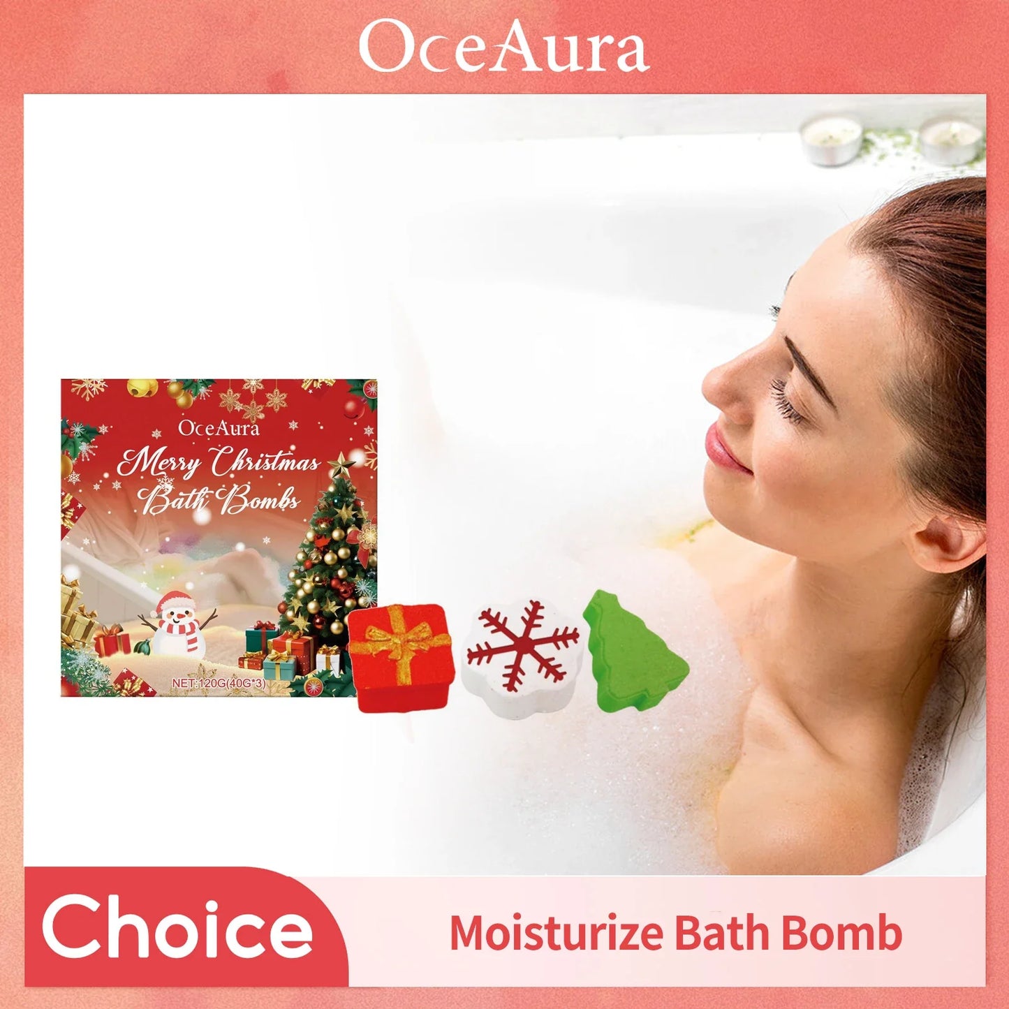 HOEGOA Bath Bombs Gift Set – 3pc Aromatherapy Bubble Bath
