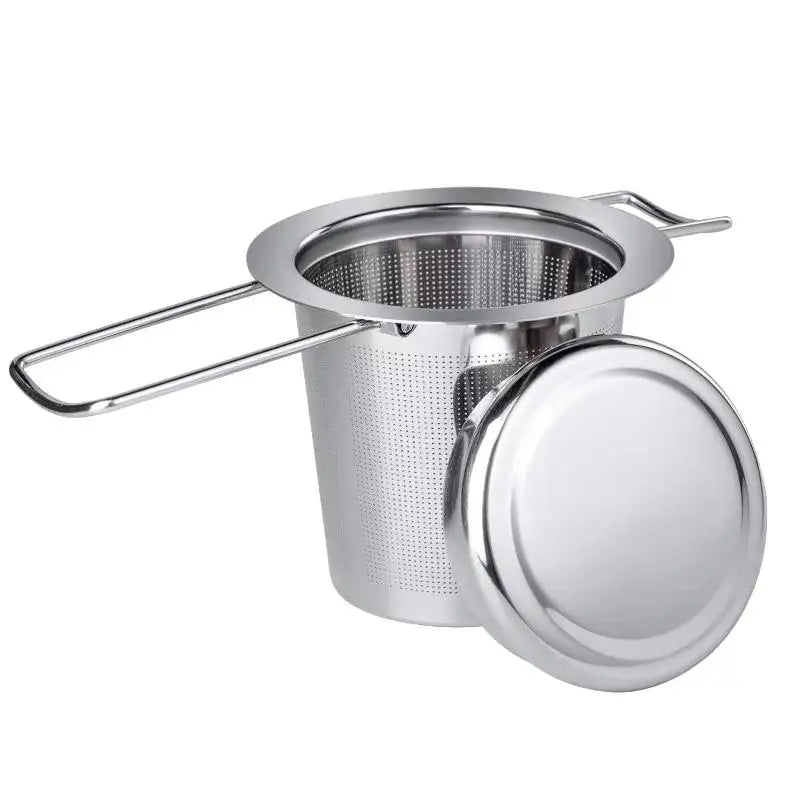 Stainless Steel Mesh Tea Infuser with Lid | Loose Leaf Strainer Mesh Tea Infuser Peaceful Pleasures Health and Wellness A