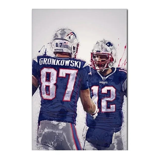 Abstract Football Athlete Canvas Print | Sports Wall Art