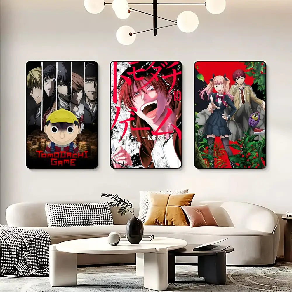 Anime T-Tomodachi Game Poster HD Self Adhesive Waterproof Wall Art Ideal for Home Office Dorm Bedroom Great Gift Peaceful Pleasures Health and Wellness