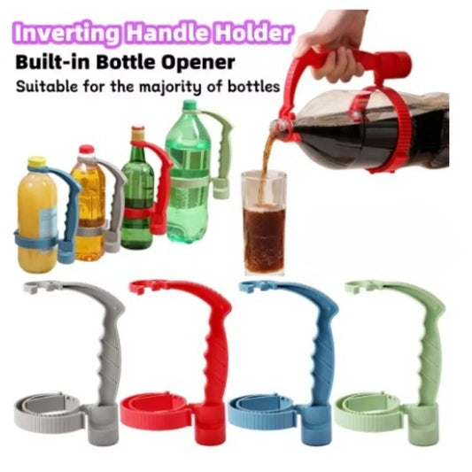 1/4pcs Beverage handle soda water beverage bottle plastic handle (with bottle opener function) Cola handheld pouring handle Peaceful Pleasures Health and Wellness