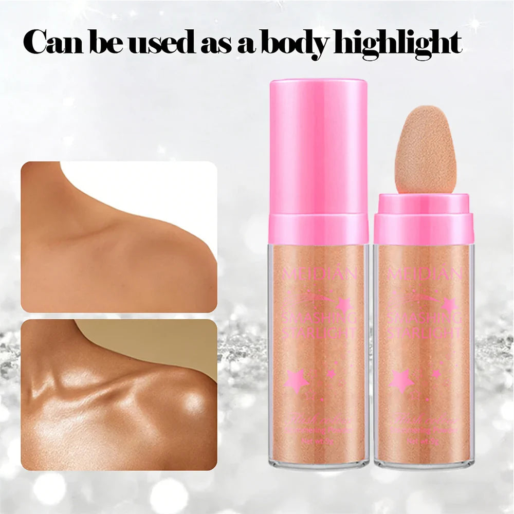 Waterproof Shimmer Highlighter Powder – Body & Hair Glow