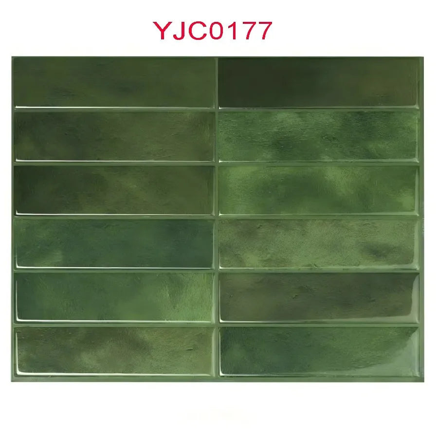 Mosaic kitchen oil-proof and high-temperature resistant 3D self-adhesive wall stickers, waterproof tile decoration for bathrooms Peaceful Pleasures Health and Wellness YJC177