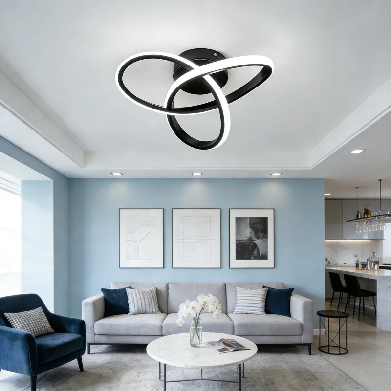 22W LED Ceiling Light | 3 Color Modes | Modern Chandelier