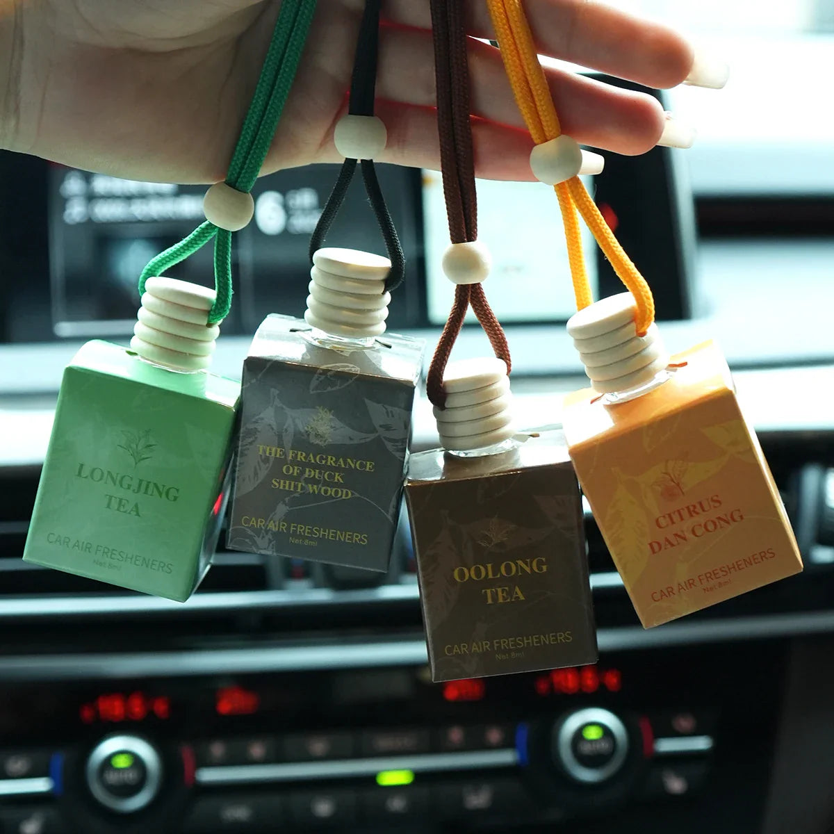 FORMBO Tea Car Air Freshener – Alcohol-Free Hanging Diffuser
