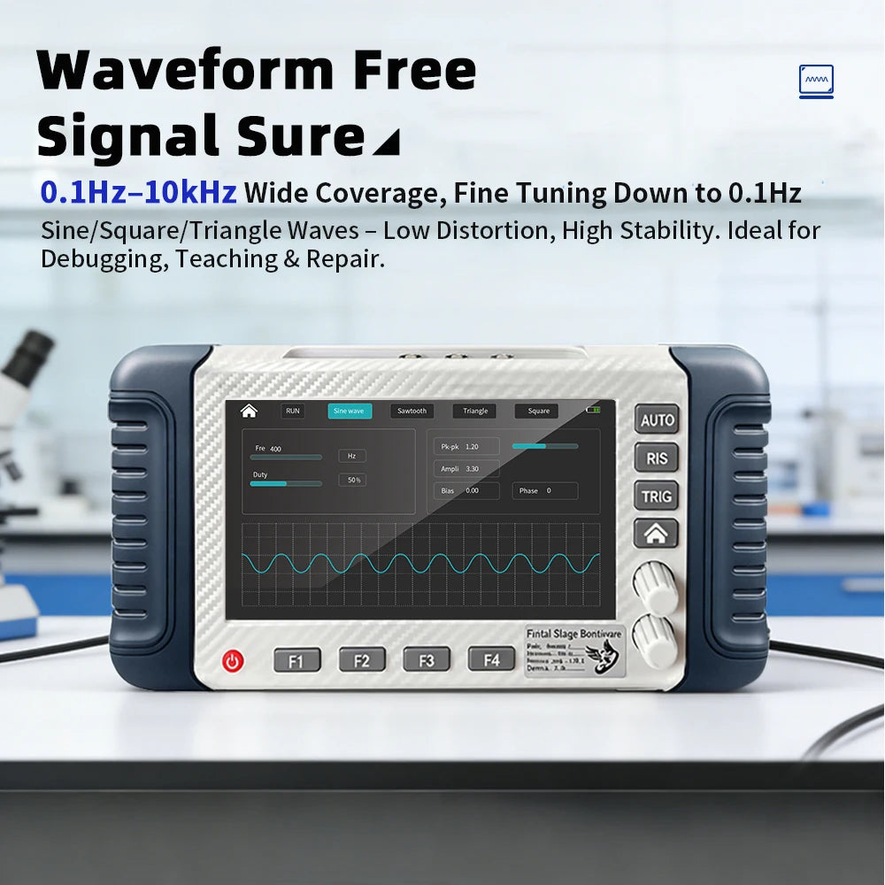 JD-6855B 3-in-1 Handheld Oscilloscope Multimeter DDS Signal Generator Dual Channel 100MHz 1GSa/s Sampling Rate Peaceful Pleasures Health and Wellness